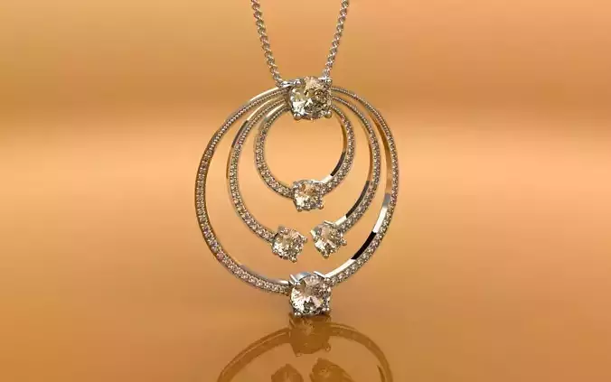 Pendant Round Loops - Jewelry 3D - PG-161 3D print model