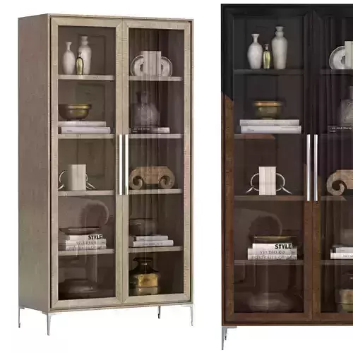 BENOIT GLASS DOUBLE-DOOR CABINET