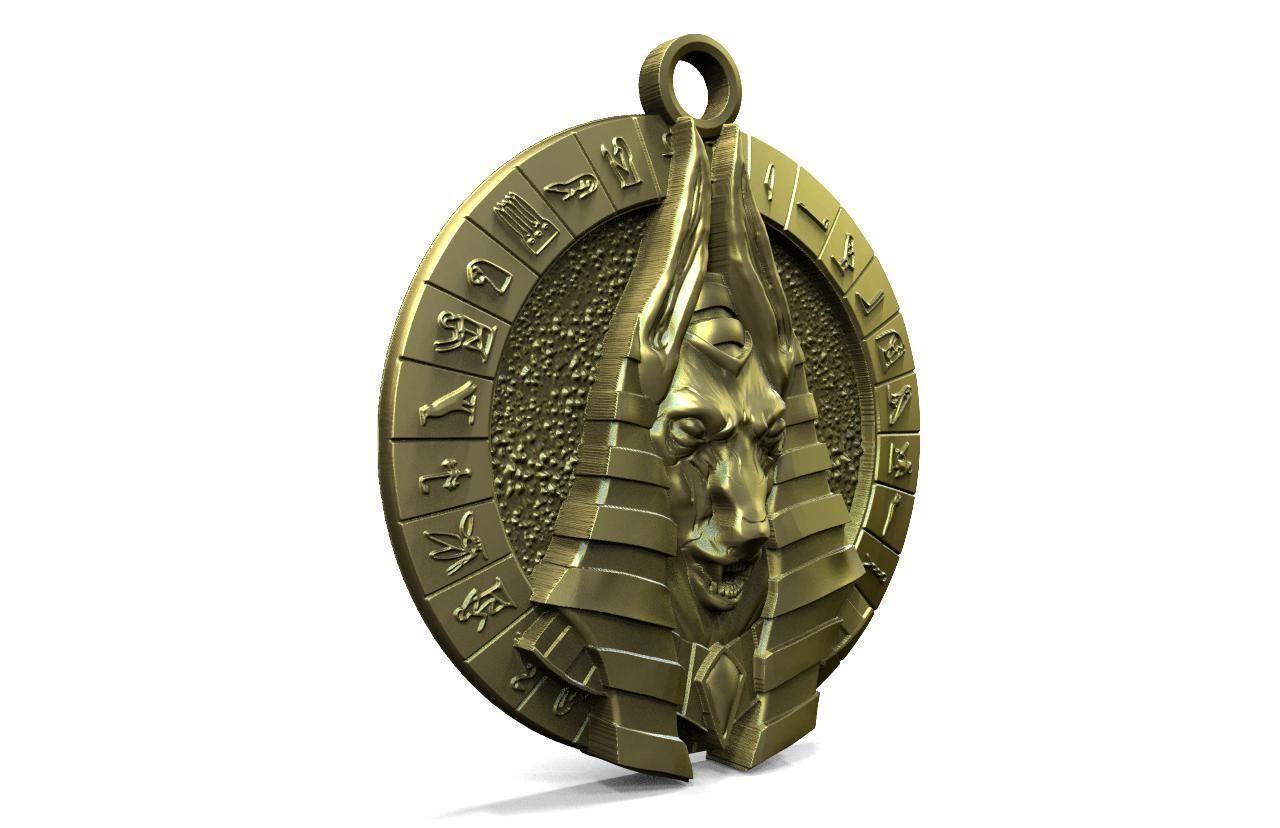 Anubis pendant 3 3D print model_2