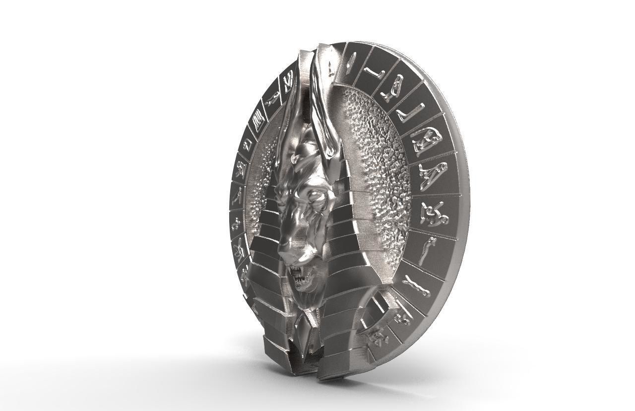 Anubis pendant 3 3D print model_5