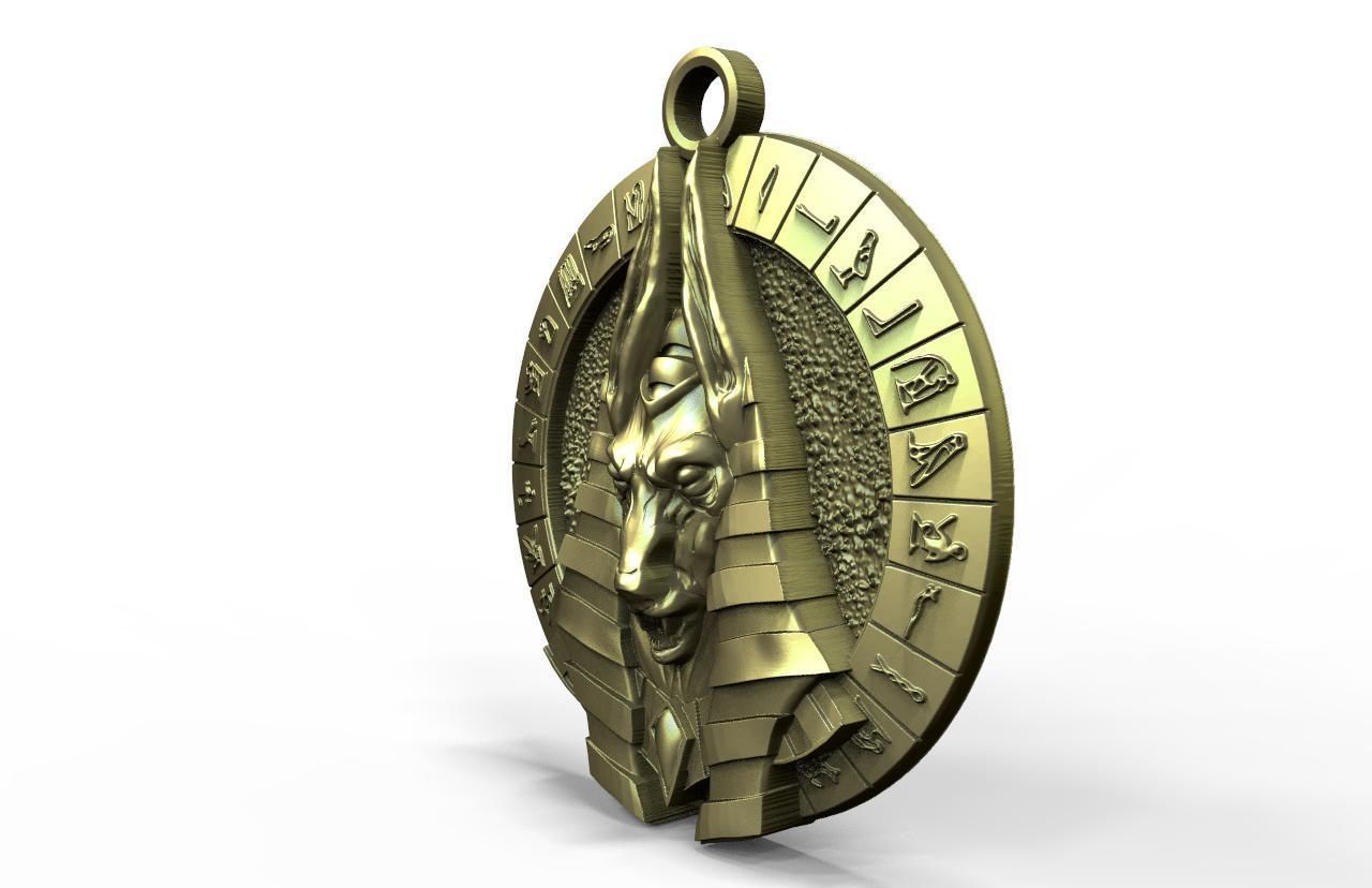 Anubis pendant 3 3D print model_1