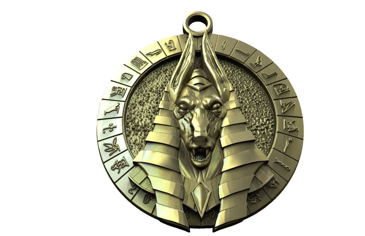 Anubis pendant 3 3D print model_3