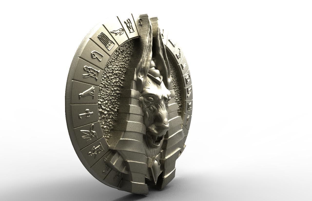 Anubis pendant 3 3D print model_7