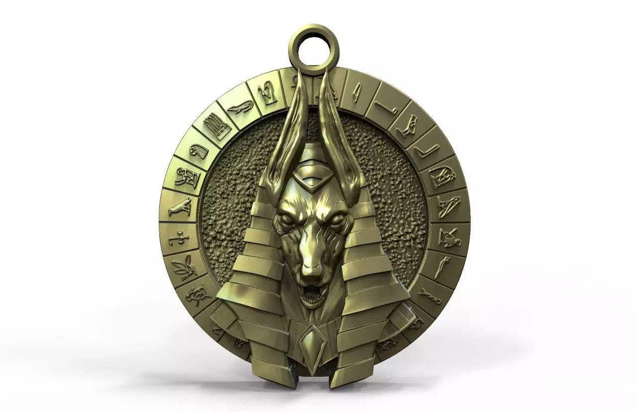 Anubis pendant 3 3D print model_0