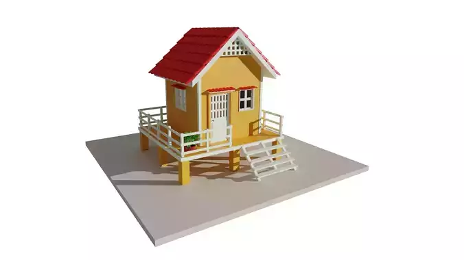 low poly  house 01
