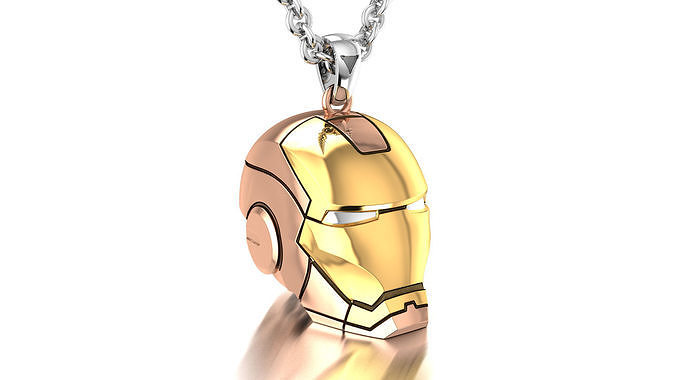 Iron Man Helmet Pendant 3D print model