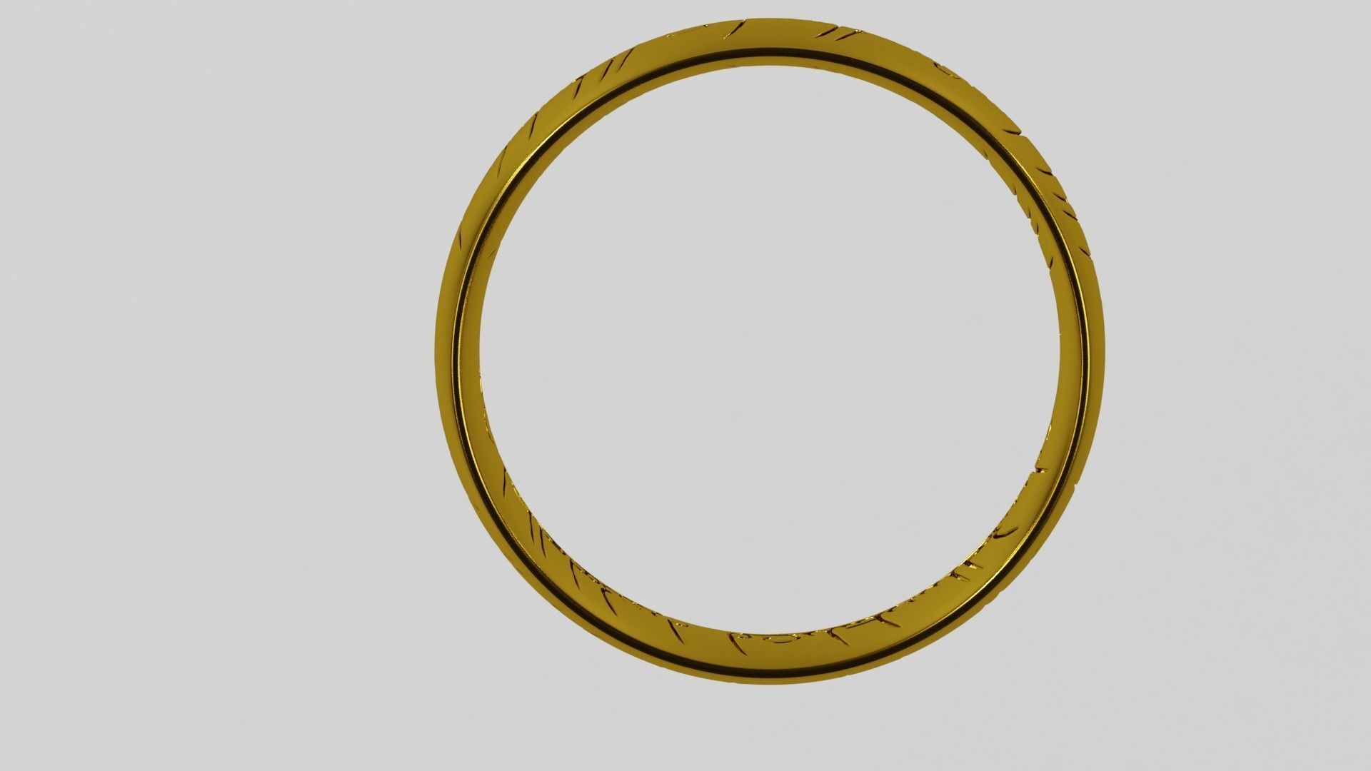 LOTR Ring Engraved 3D print model_4