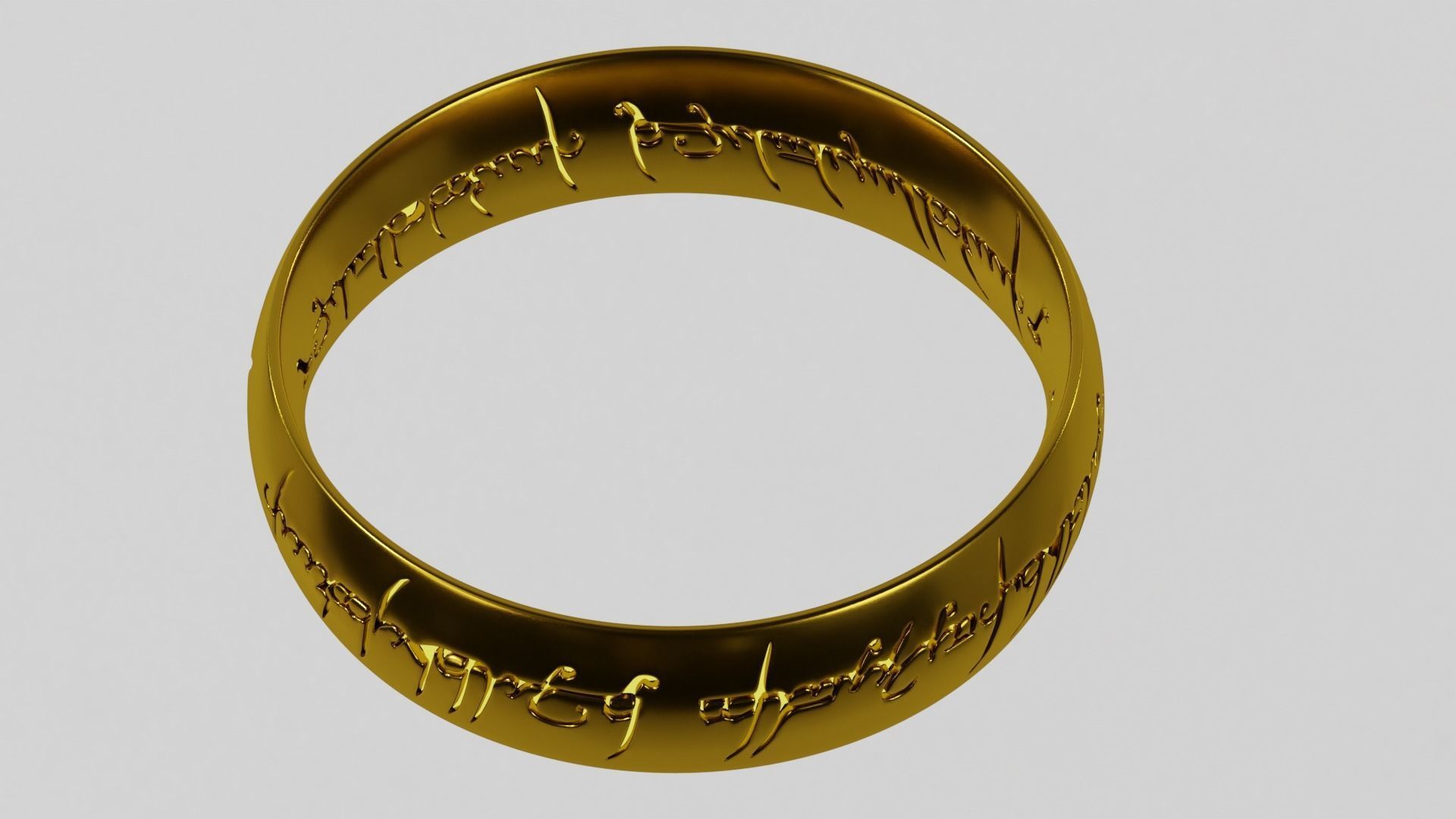 LOTR Ring Engraved 3D print model_3