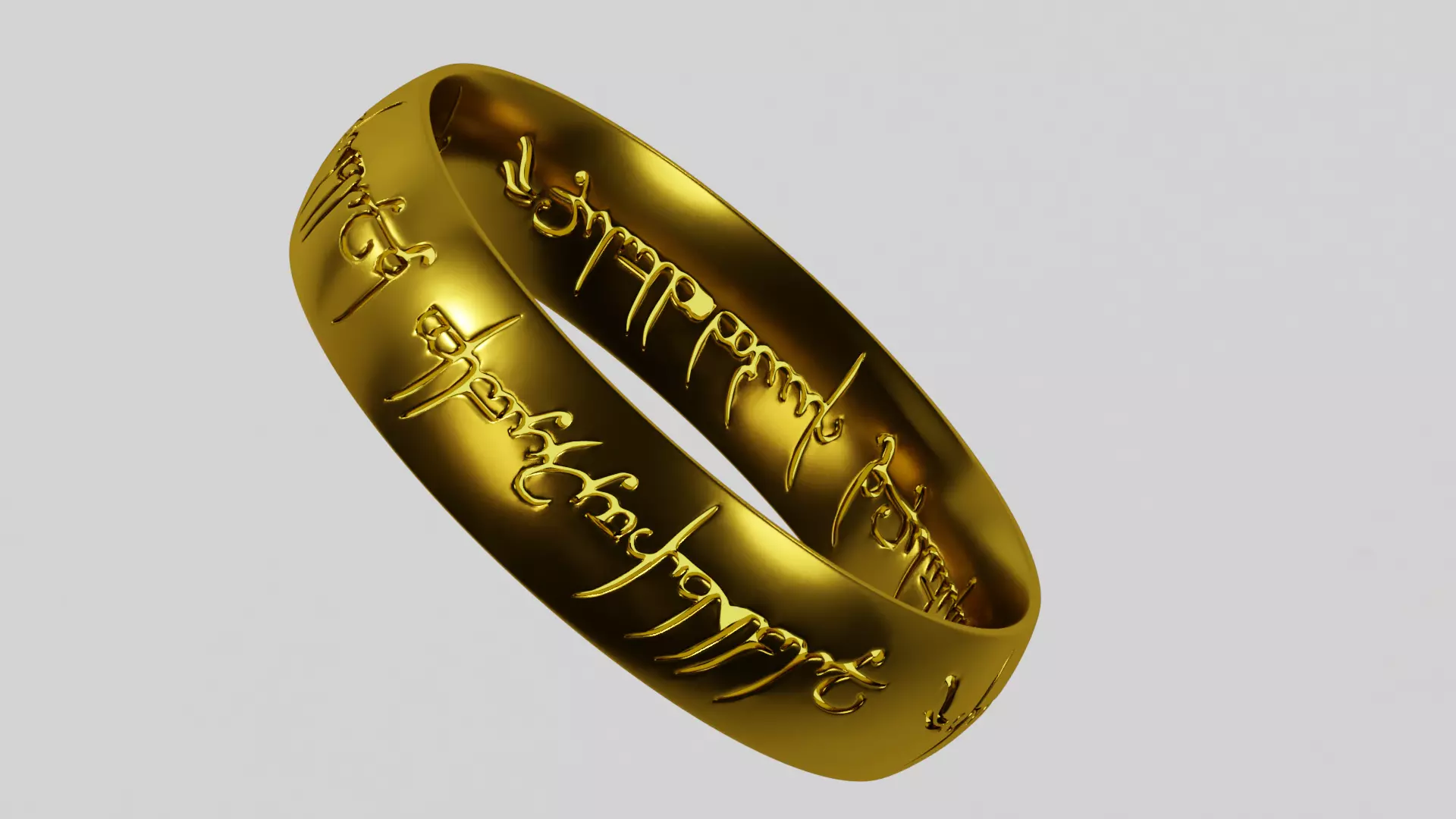 LOTR Ring Engraved 3D print model_0