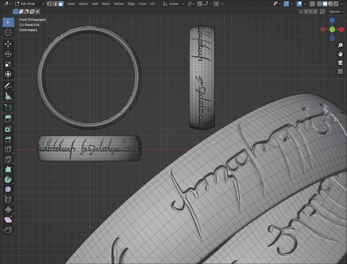 LOTR Ring Engraved 3D print model_10