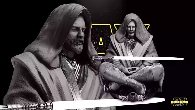 Obi Wan Bust- Star Wars - Tested and Ready for 3D printing 3D print model