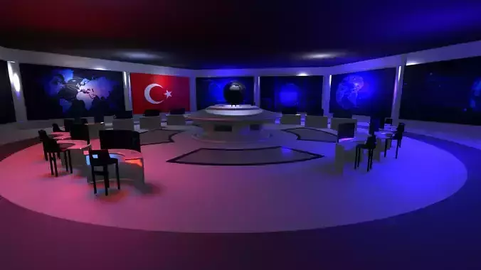 Command Center - Control Room- Military Base - Turkey Low-poly 3D model