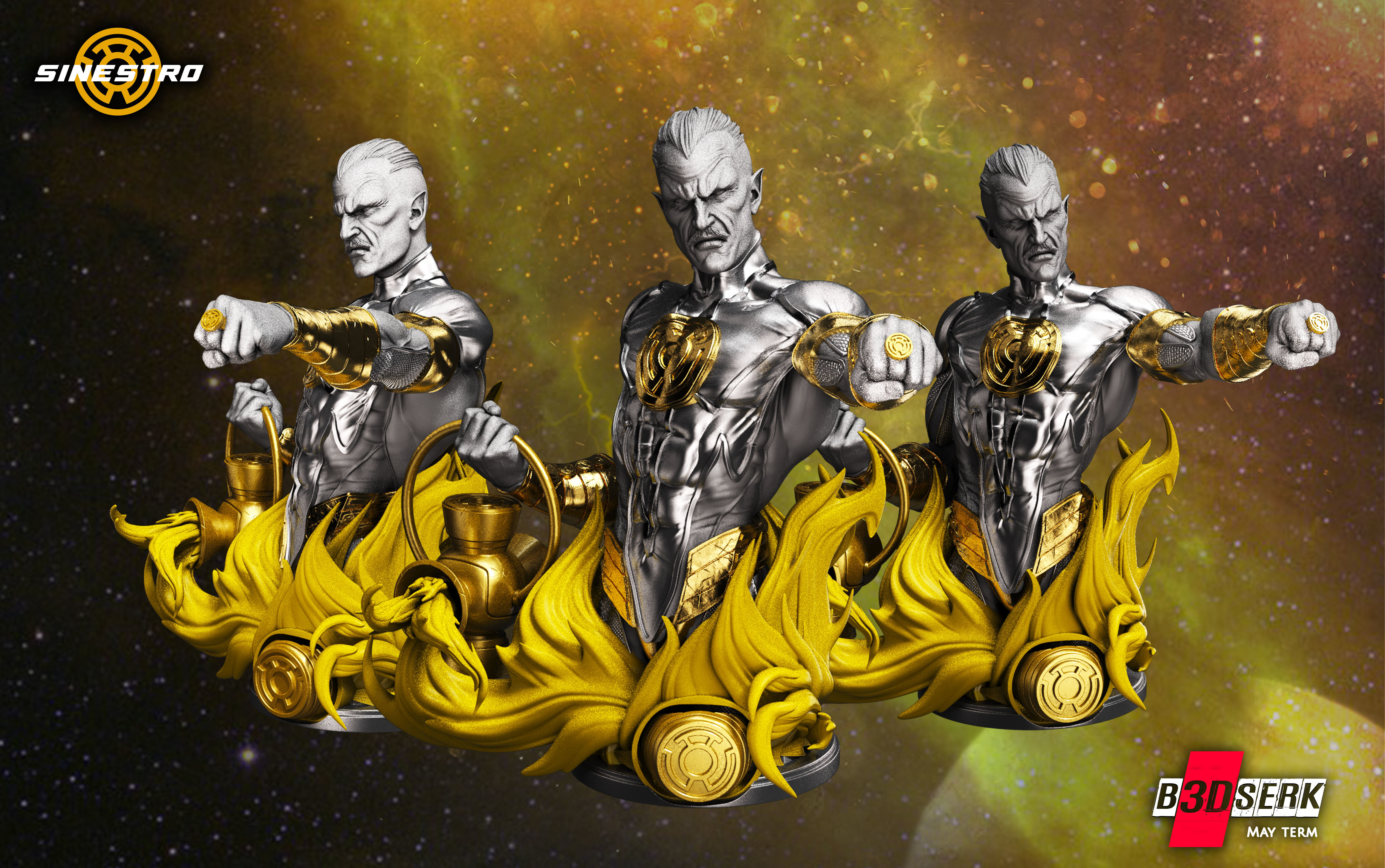 B3DSERK May Term Siniestro Bust Bust 3D print model 3D print model_1