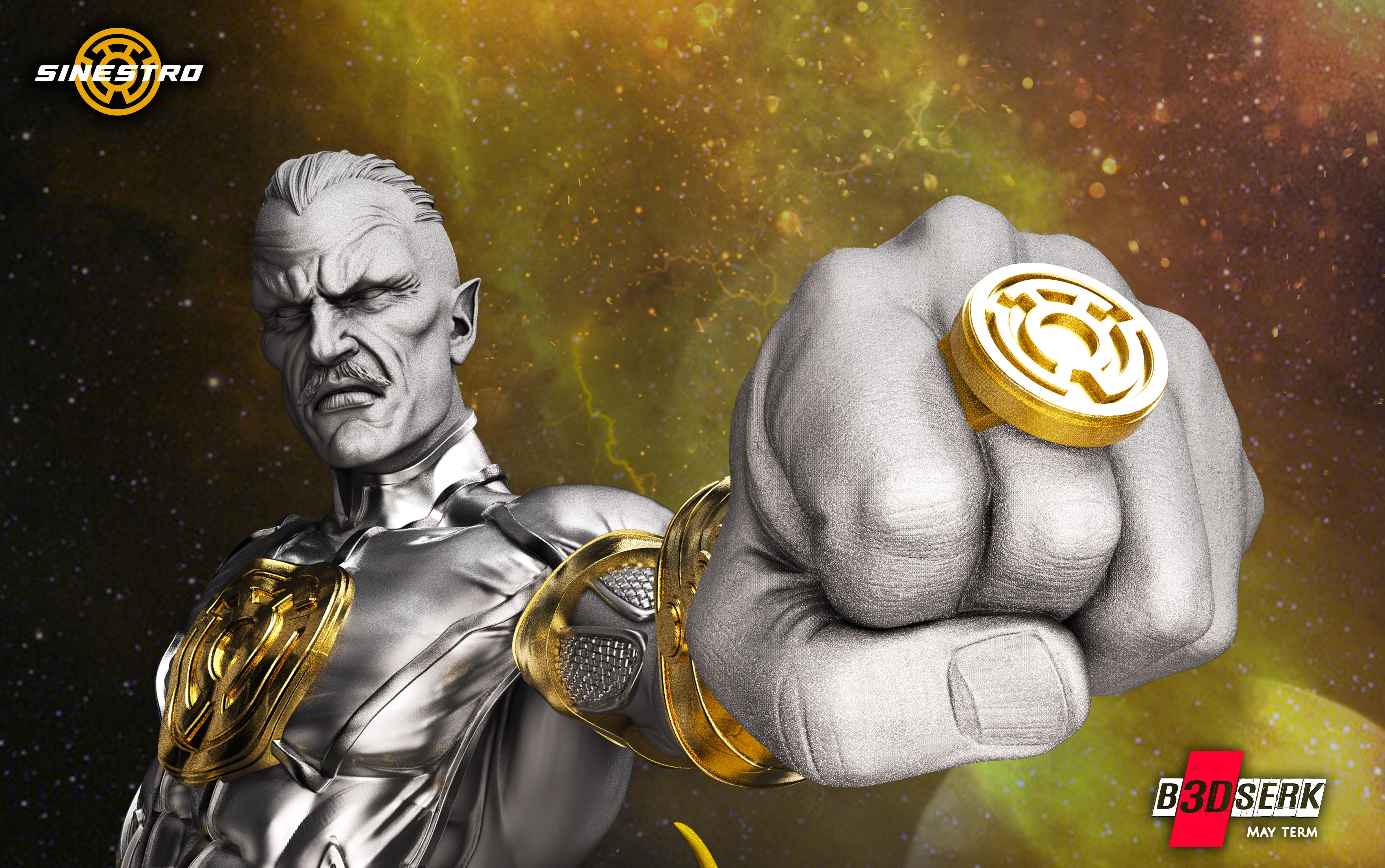 B3DSERK May Term Siniestro Bust Bust 3D print model 3D print model_3