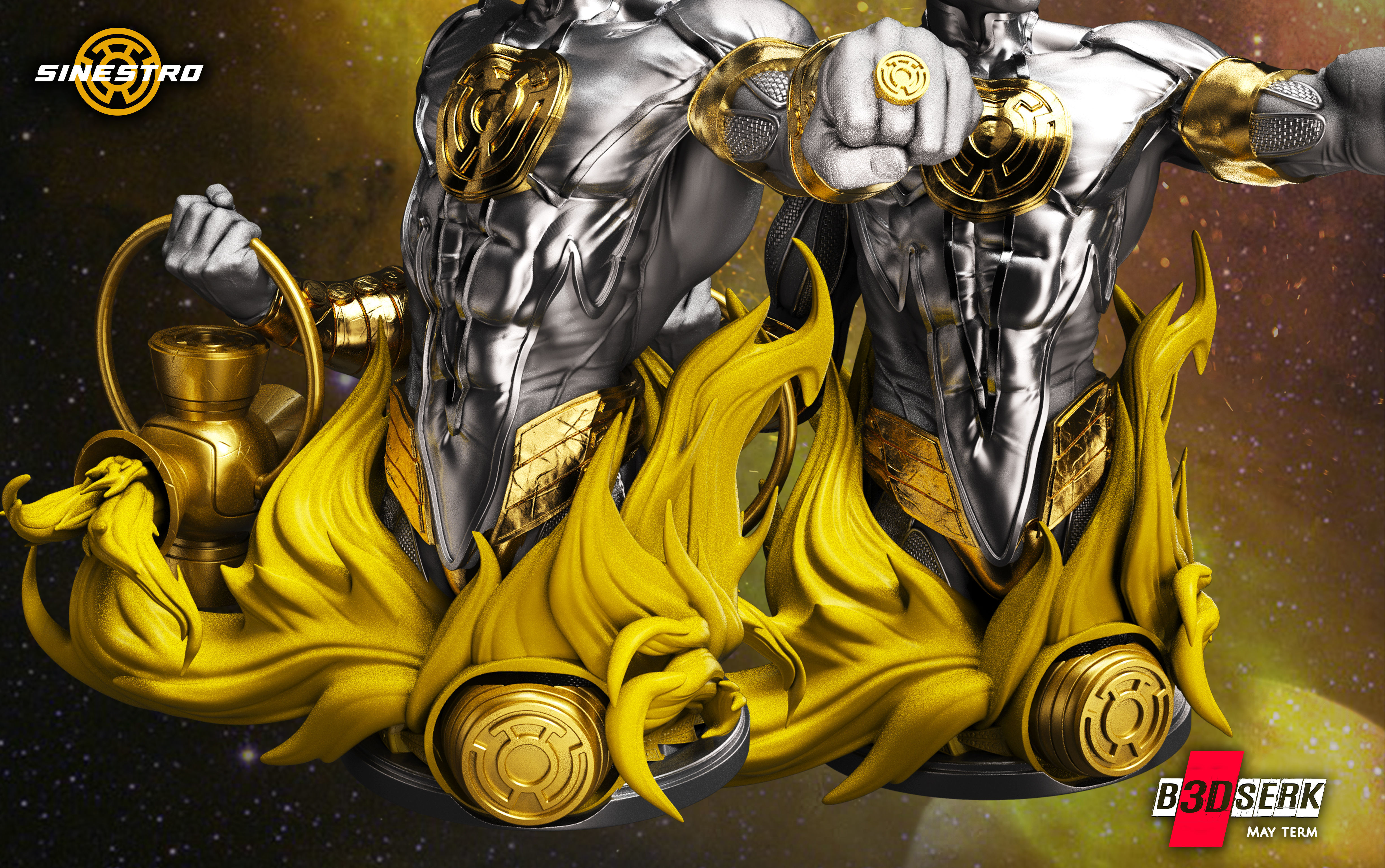 B3DSERK May Term Siniestro Bust Bust 3D print model 3D print model_2