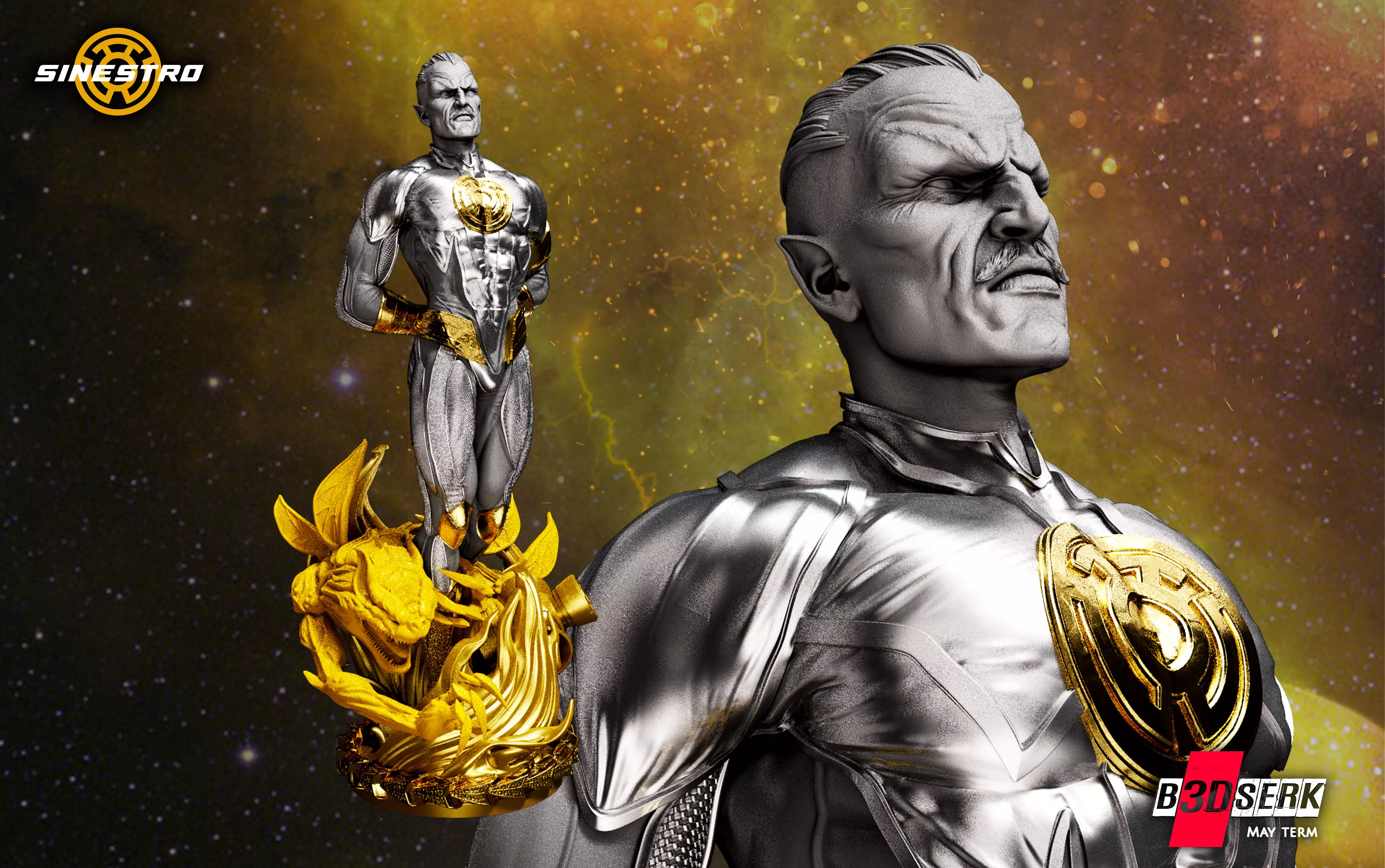 B3DSERK May Term Siniestro Sculpture 3D print model 3D print model