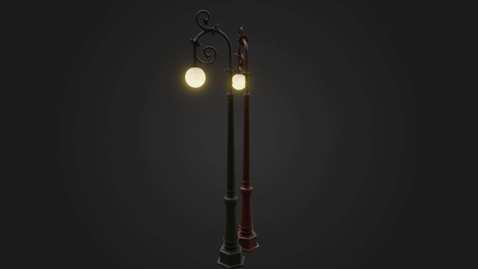 Street Light 24 Low-poly 3D model_27