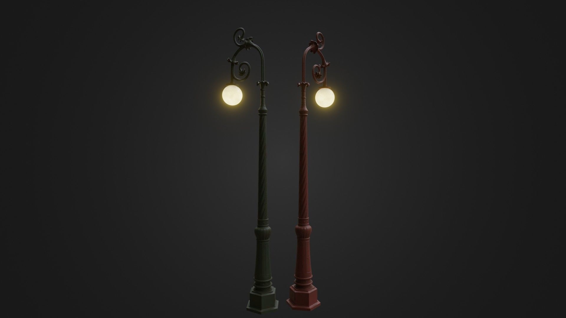 Street Light 24 Low-poly 3D model_21