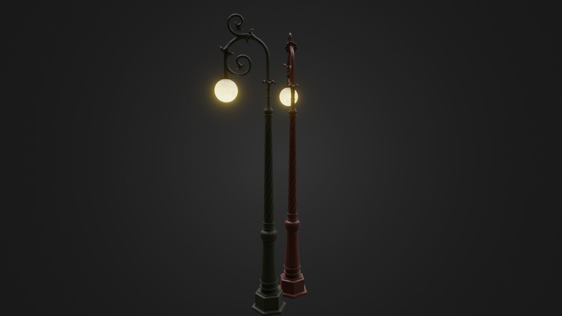 Street Light 24 Low-poly 3D model_26