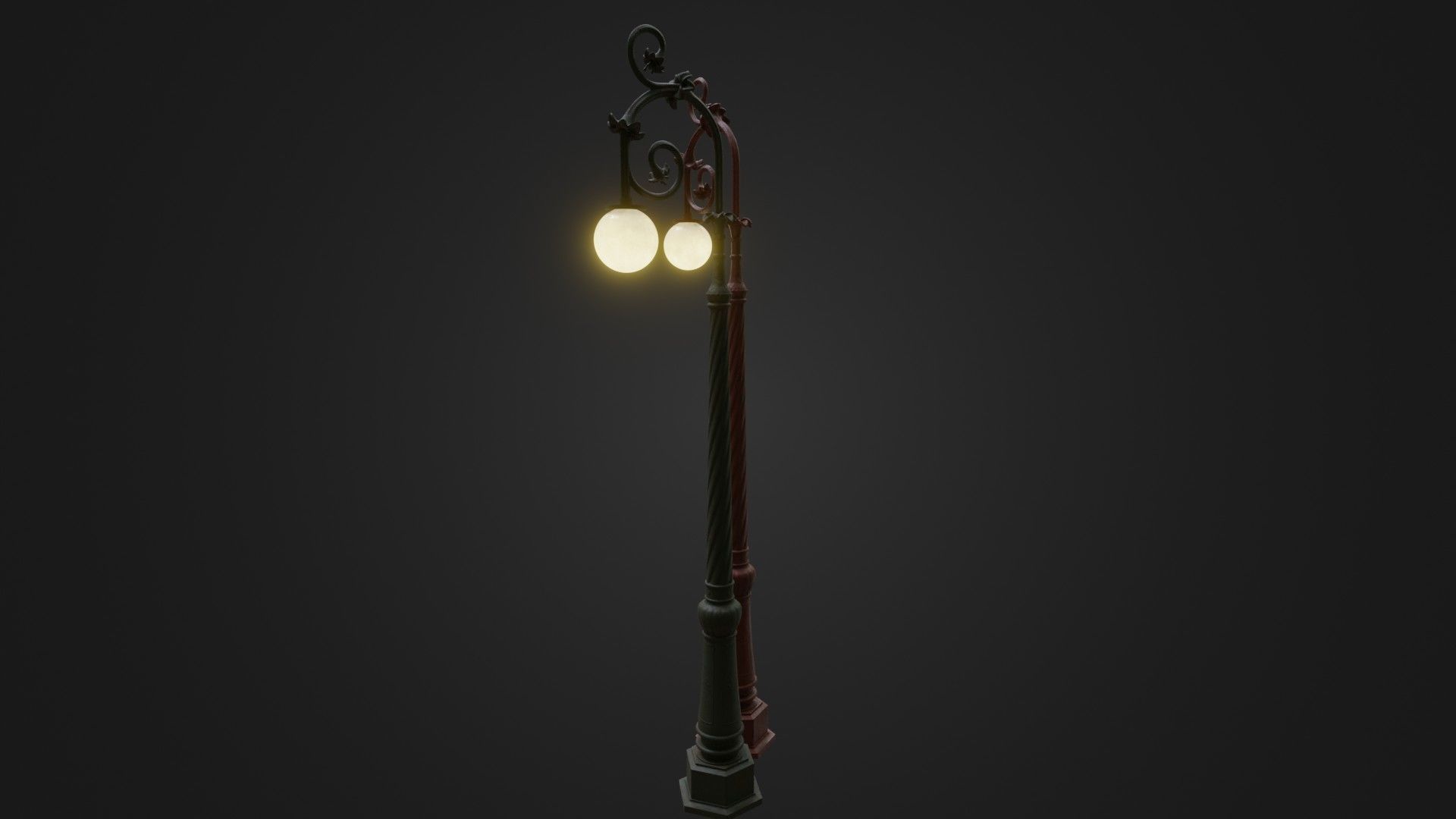 Street Light 24 Low-poly 3D model_29