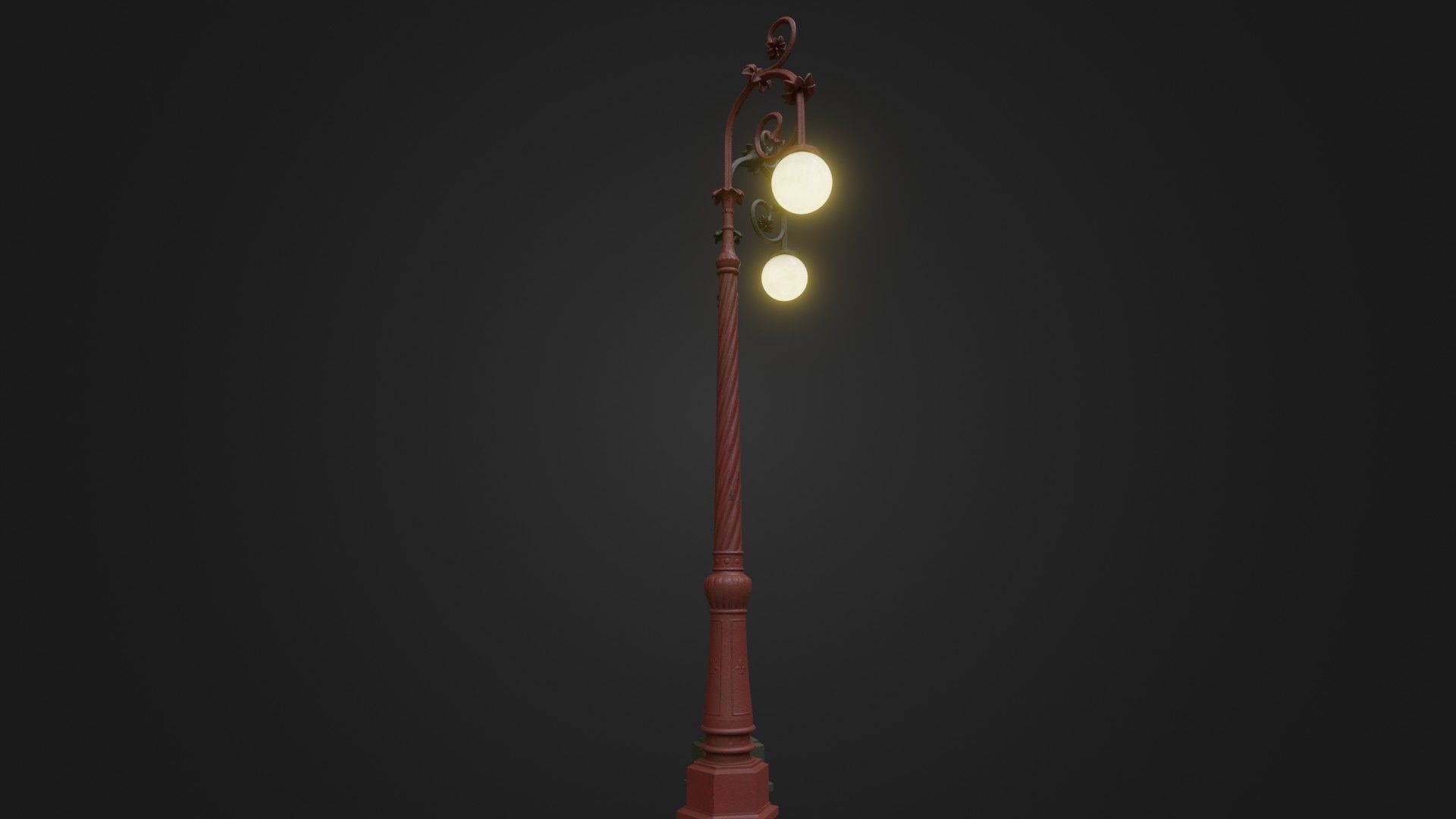 Street Light 24 Low-poly 3D model_10