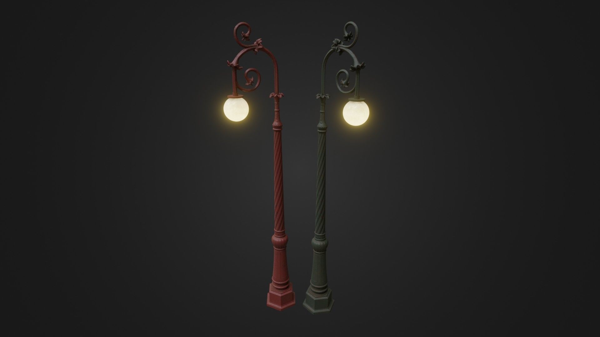 Street Light 24 Low-poly 3D model_39