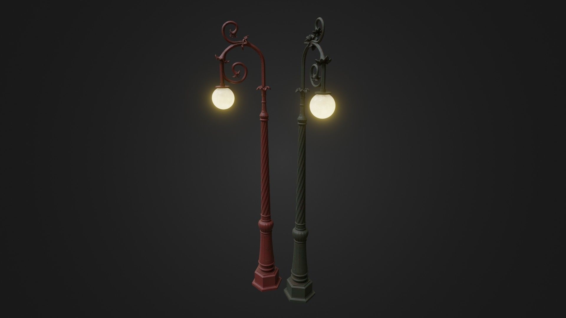 Street Light 24 Low-poly 3D model_37