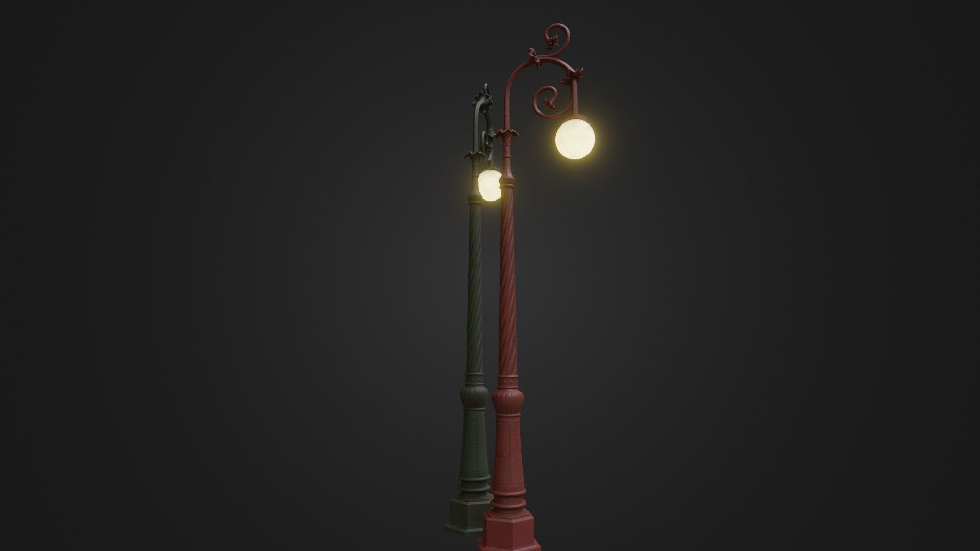 Street Light 24 Low-poly 3D model_13