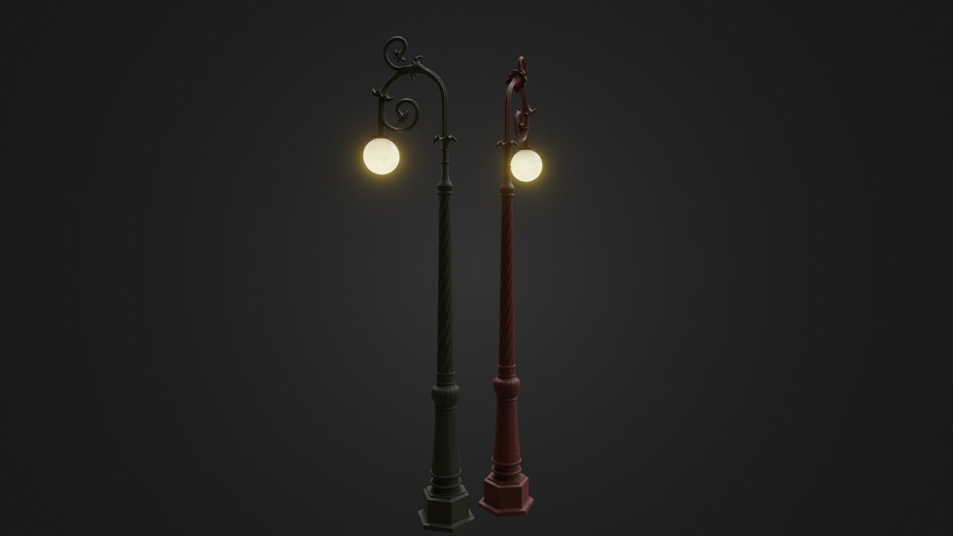 Street Light 24 Low-poly 3D model_23