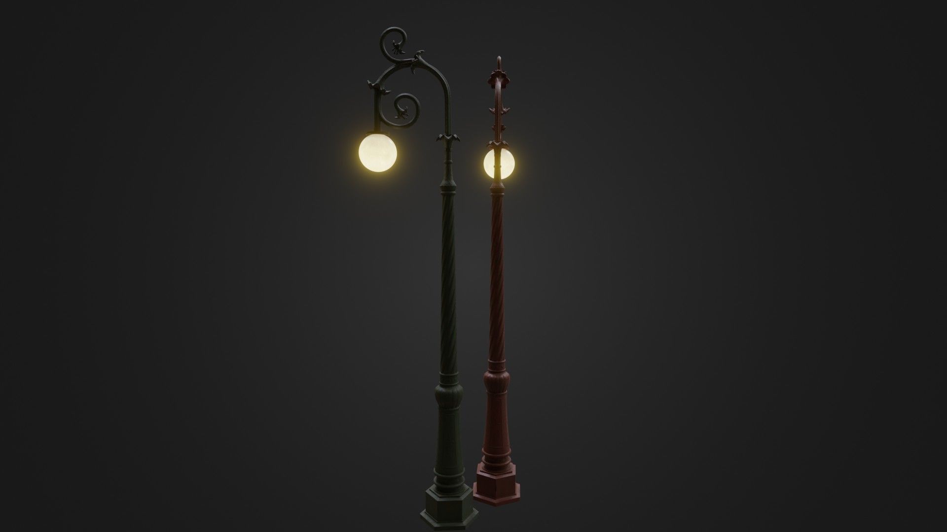 Street Light 24 Low-poly 3D model_25