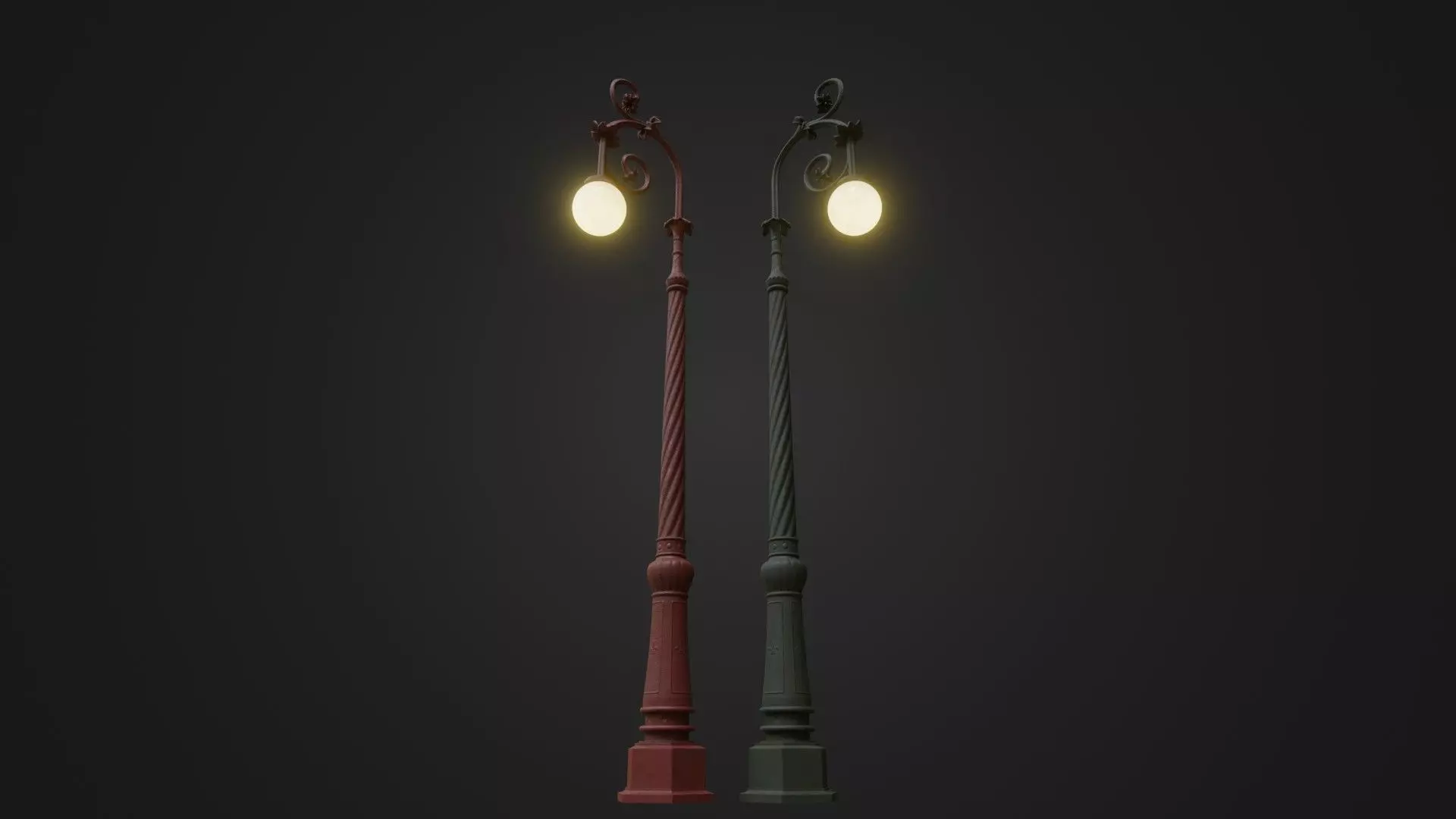 Street Light 24 Low-poly 3D model_0