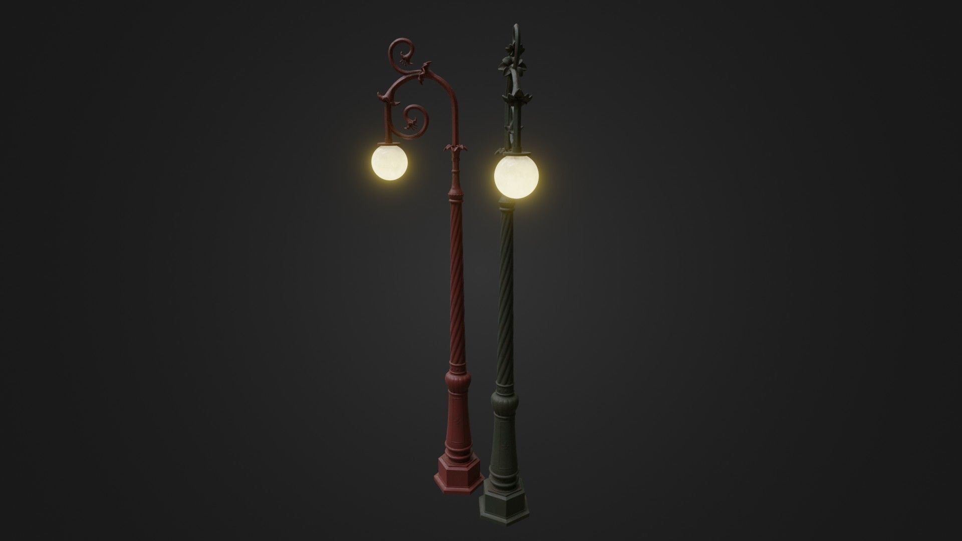 Street Light 24 Low-poly 3D model_35