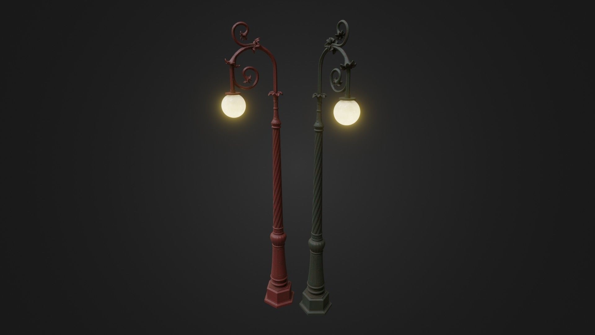 Street Light 24 Low-poly 3D model_38