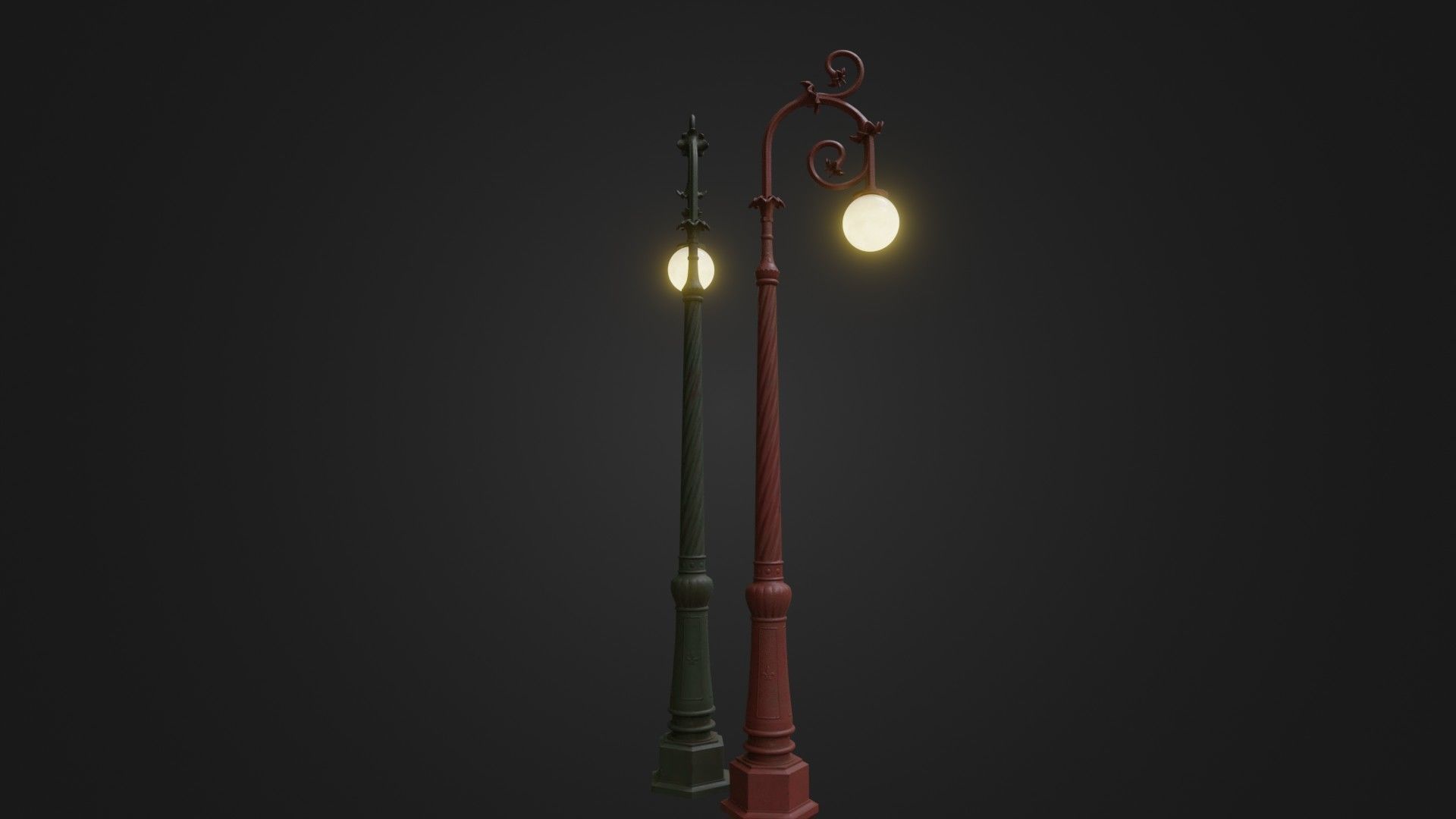 Street Light 24 Low-poly 3D model_15