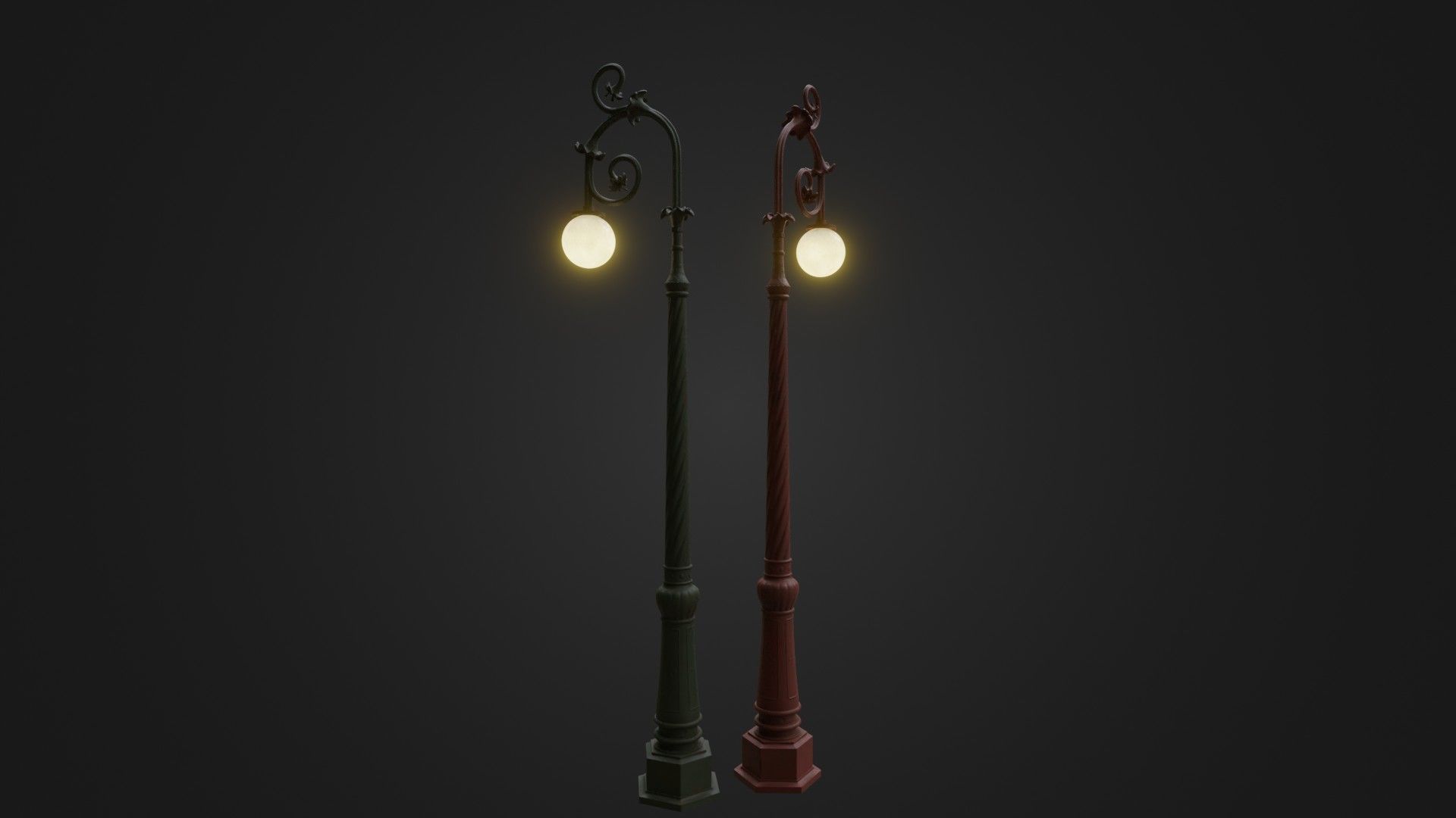 Street Light 24 Low-poly 3D model_22