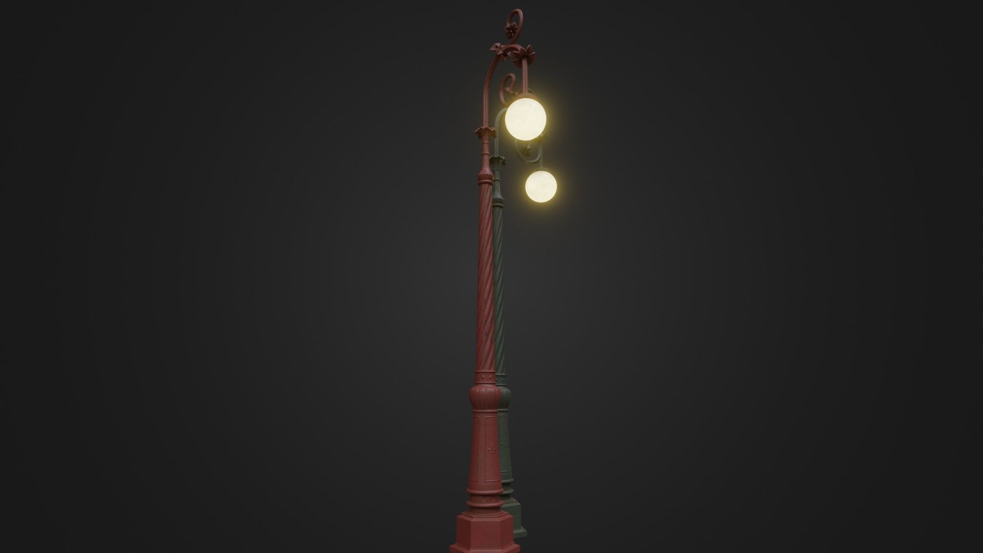 Street Light 24 Low-poly 3D model_9