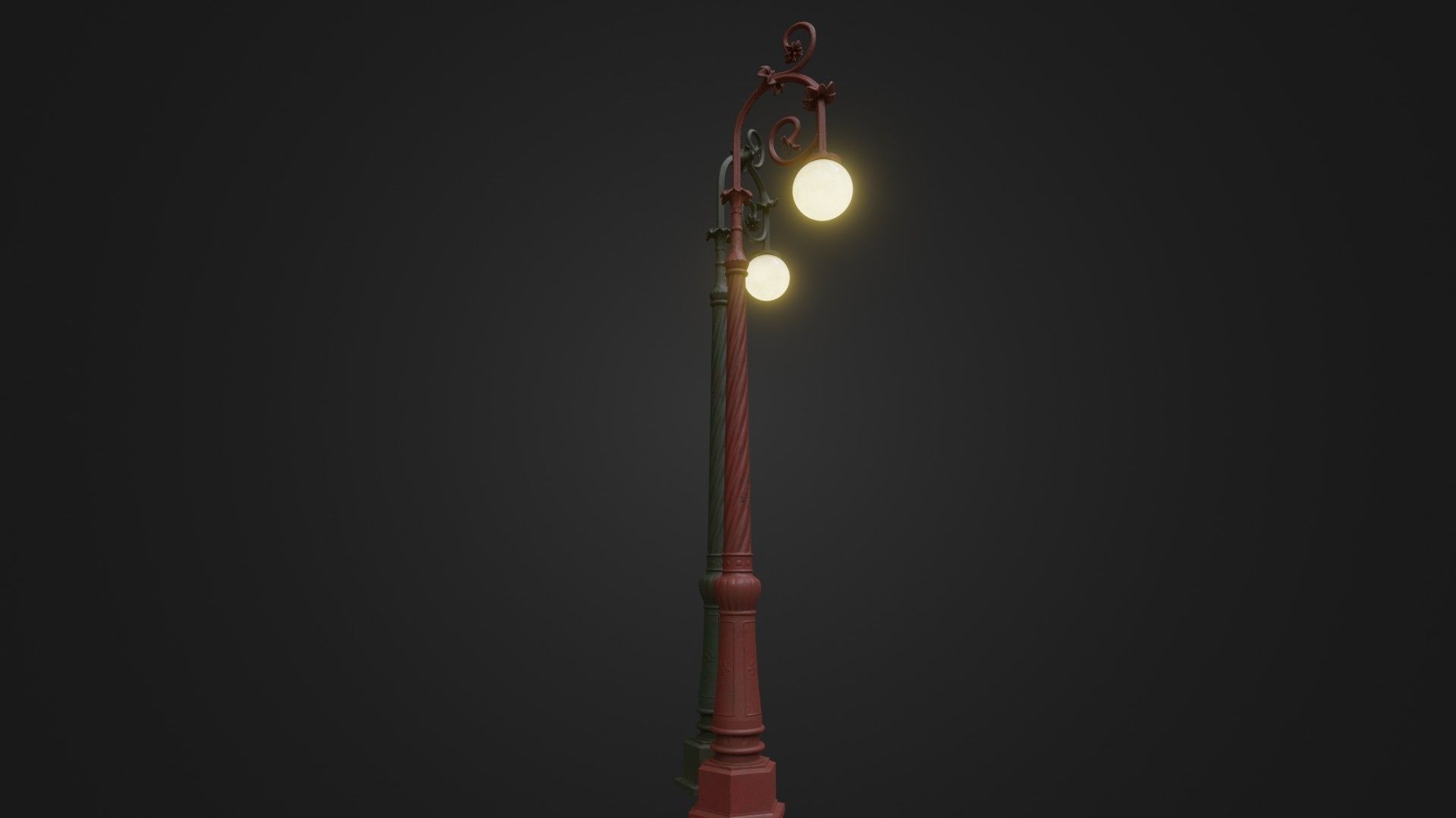 Street Light 24 Low-poly 3D model_11