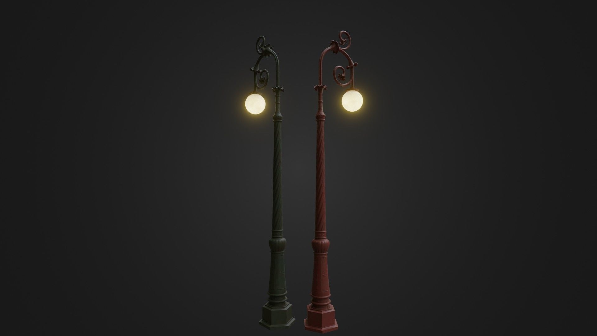 Street Light 24 Low-poly 3D model_19