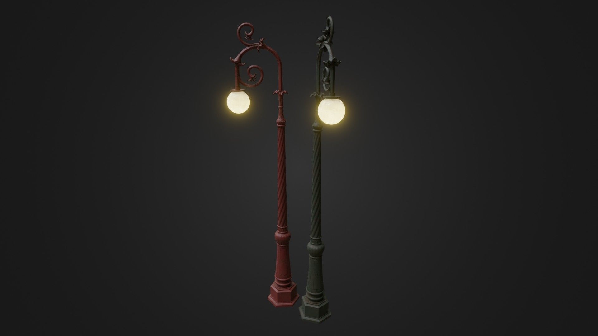 Street Light 24 Low-poly 3D model_36