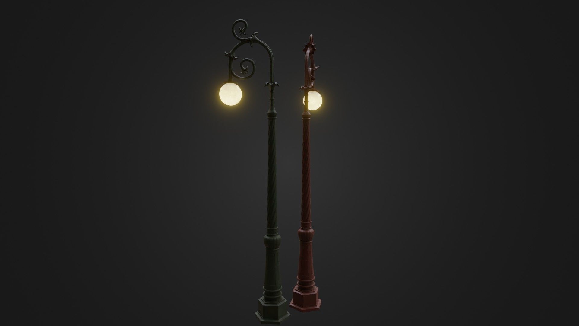 Street Light 24 Low-poly 3D model_24
