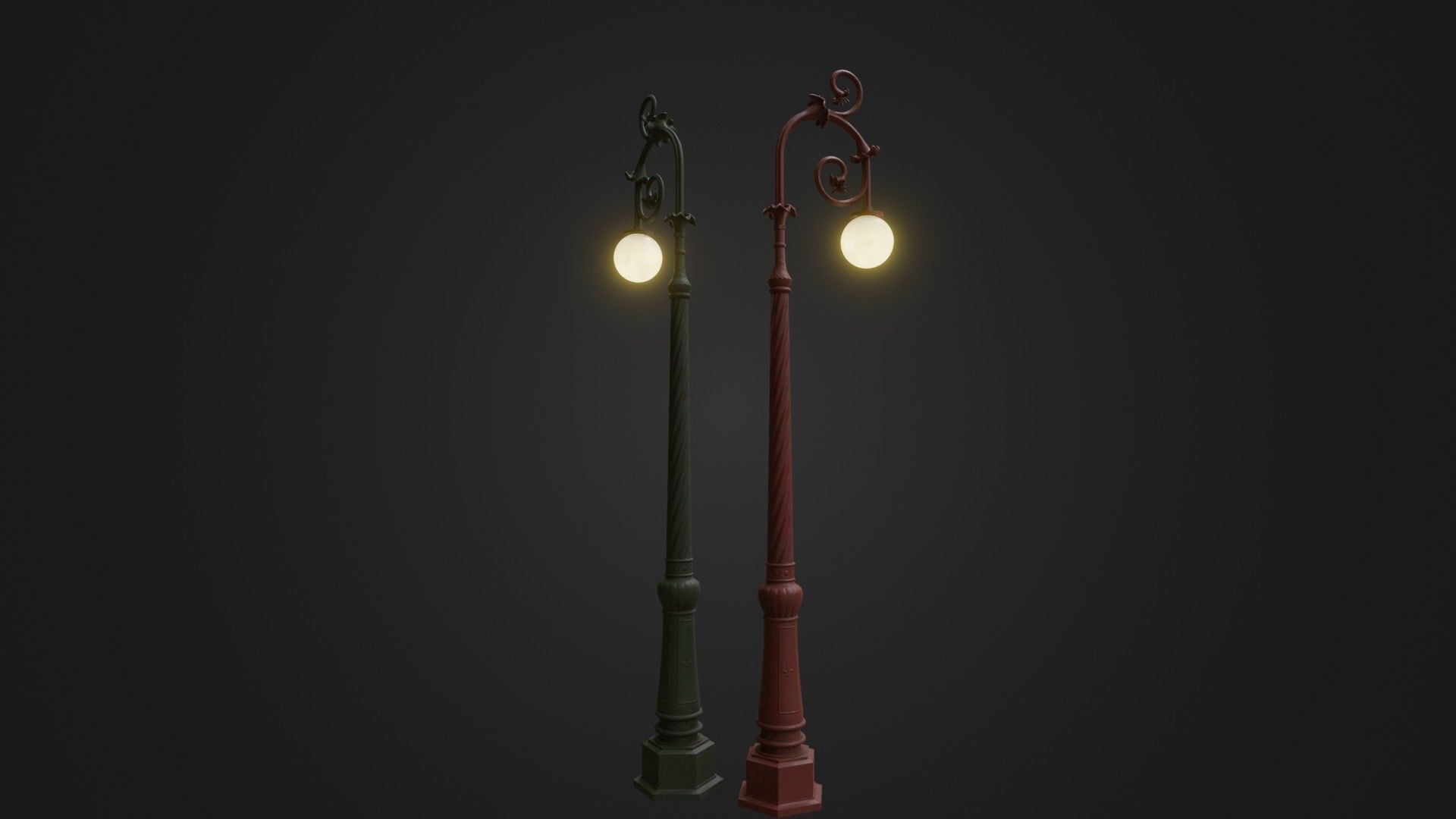 Street Light 24 Low-poly 3D model_18