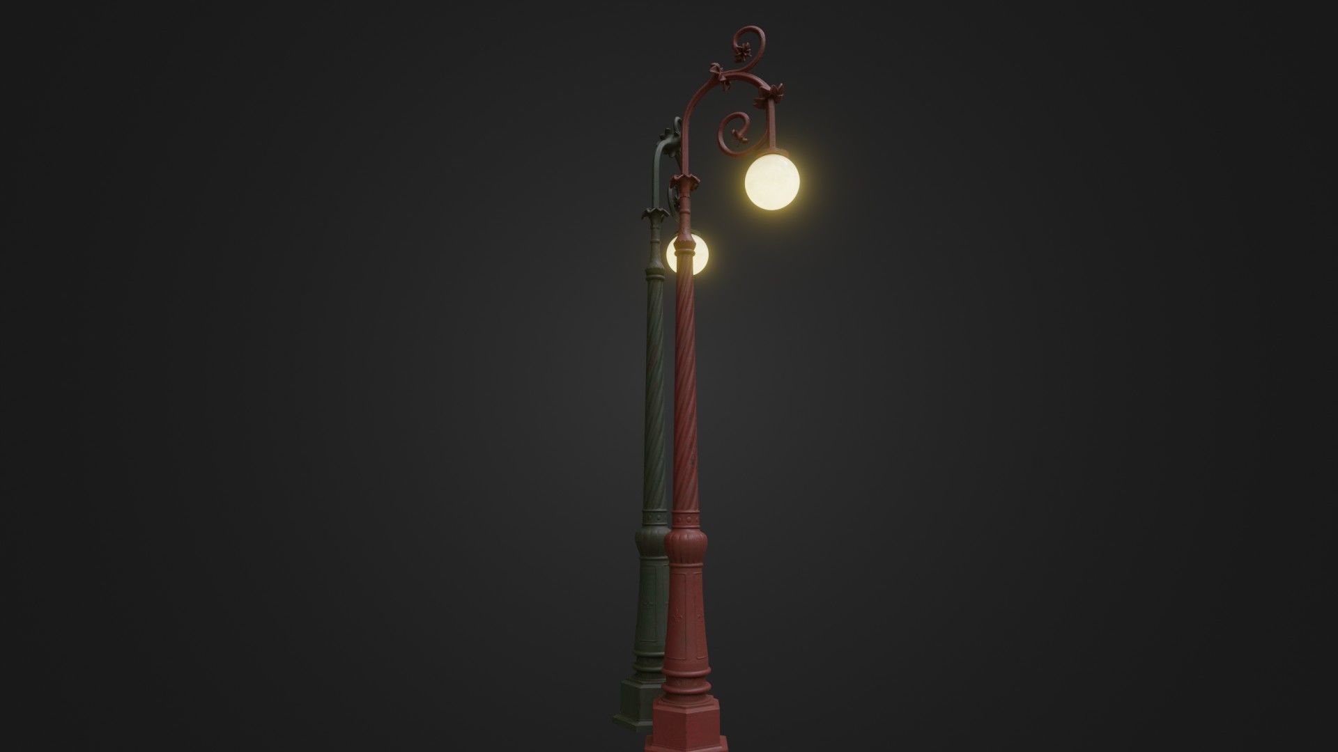 Street Light 24 Low-poly 3D model_12