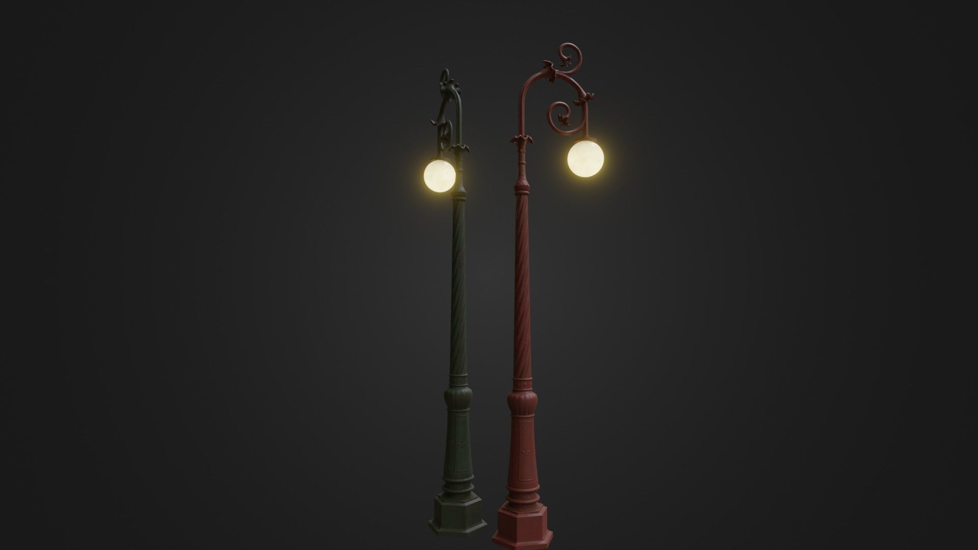 Street Light 24 Low-poly 3D model_17