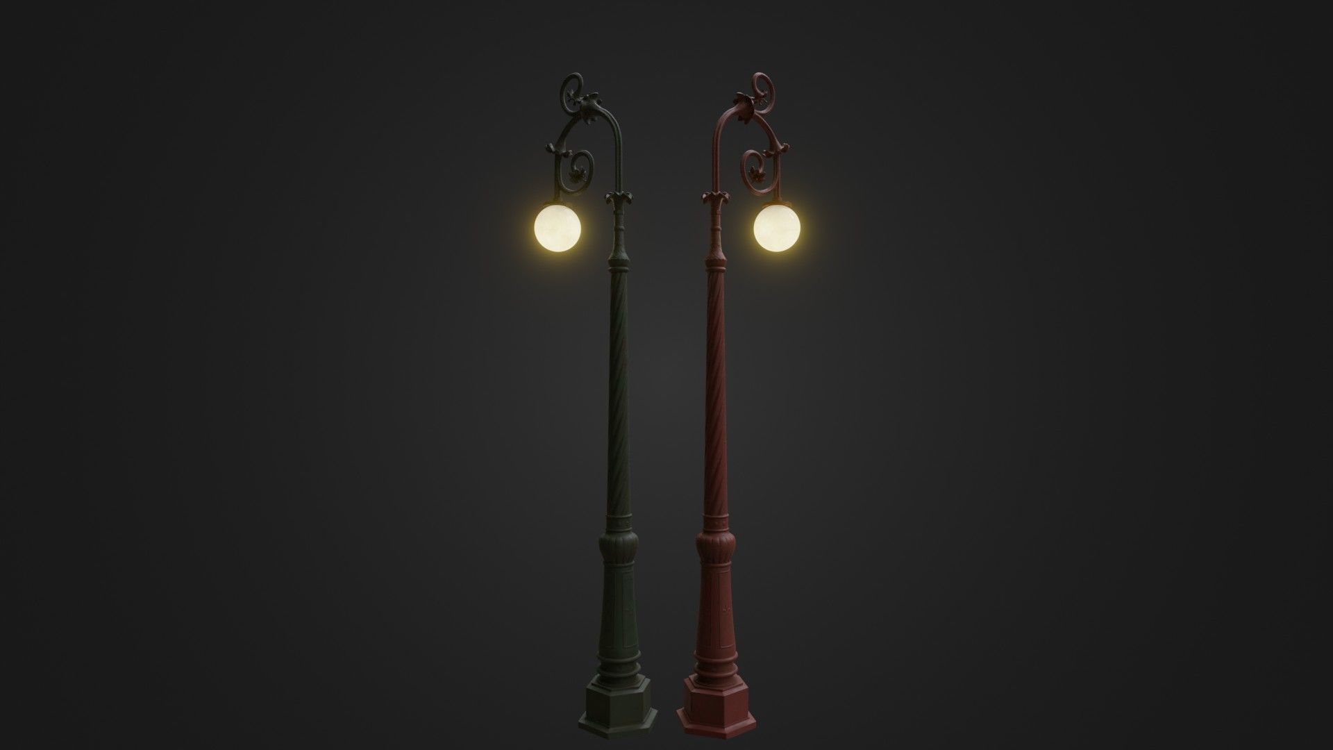 Street Light 24 Low-poly 3D model_20