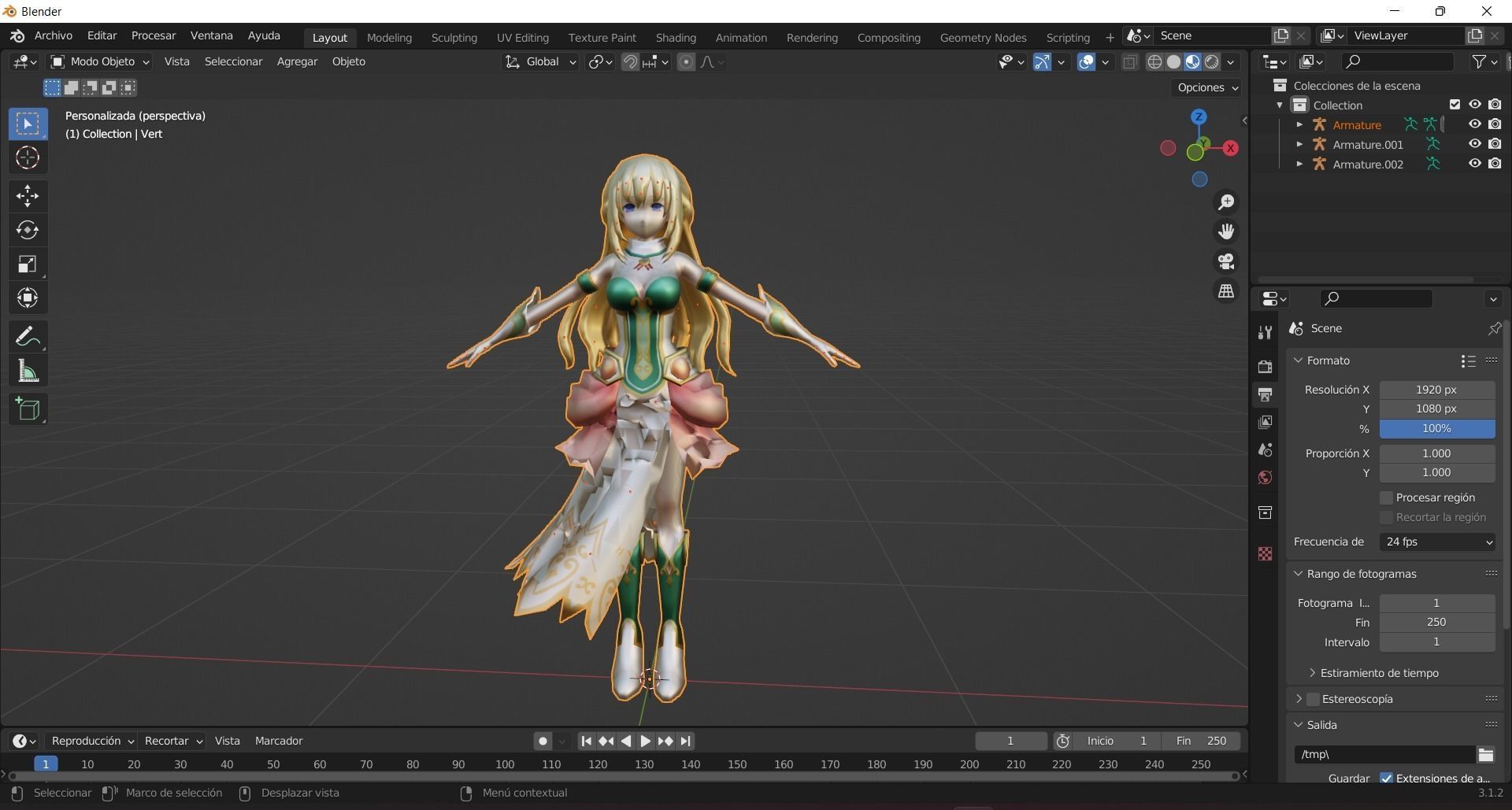 mega collection snow seven dwarves 3D model_2