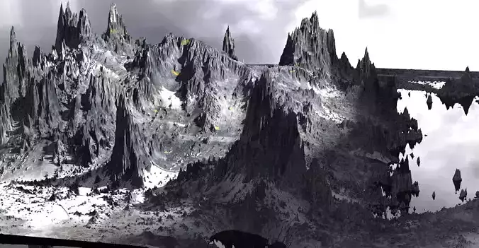 Mordor Mountain rock terrain 3 