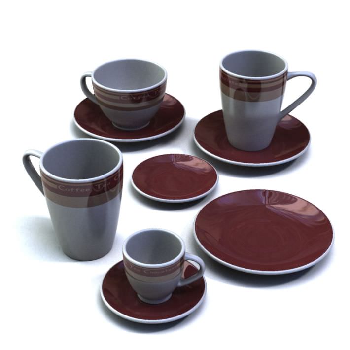 Tea Mug Set Red