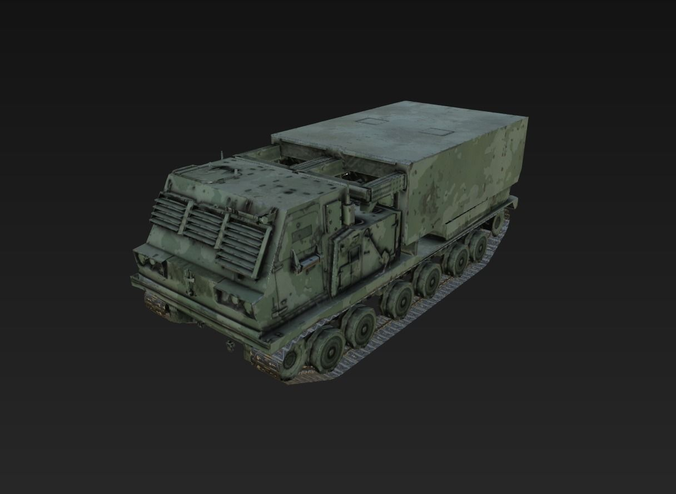 MLRS M-270 Multiple Rocket Launcher Low-poly 3D model