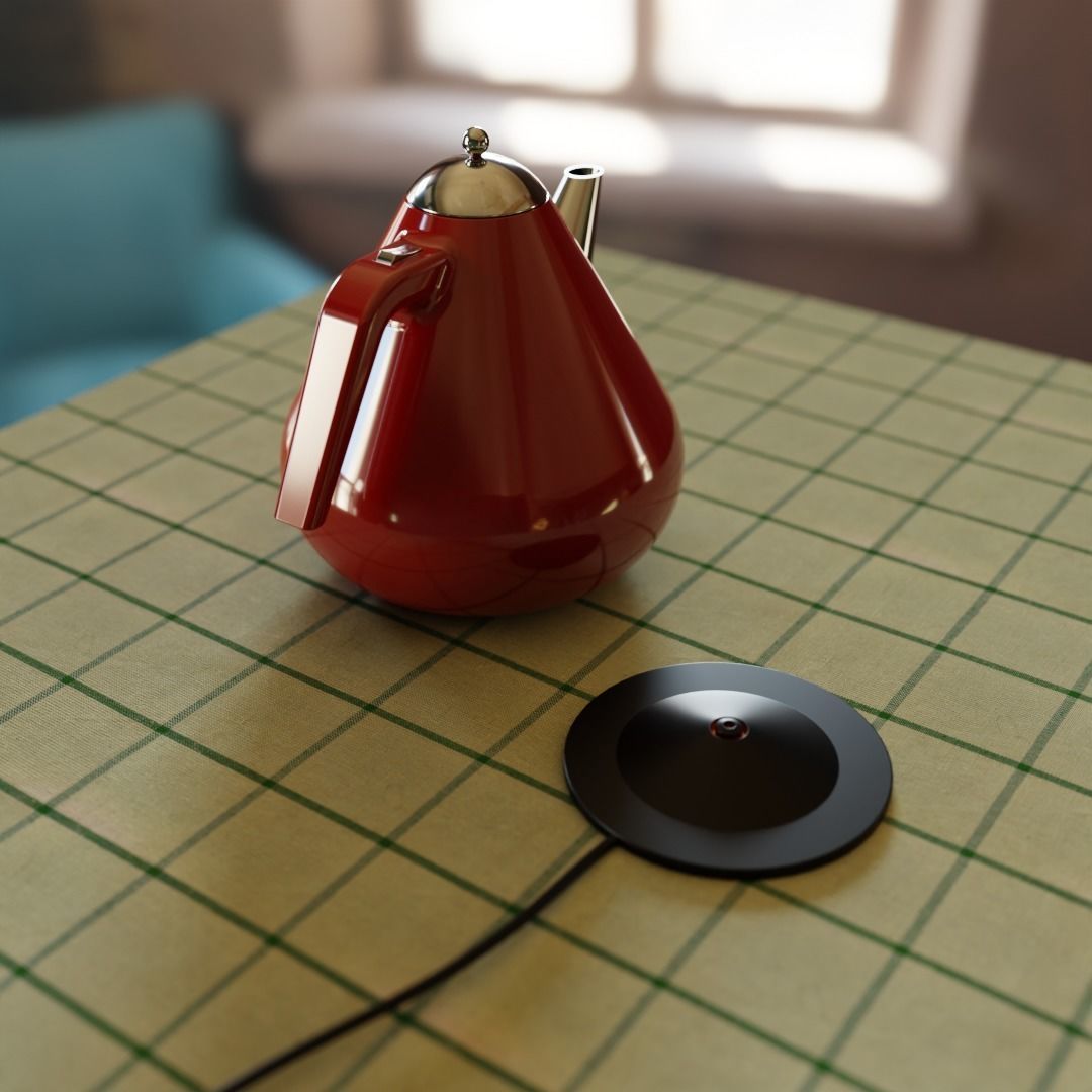 Electric kettle 3D model_2
