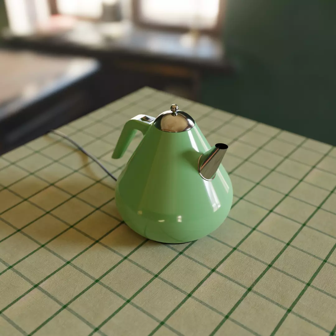 Electric kettle 3D model_0